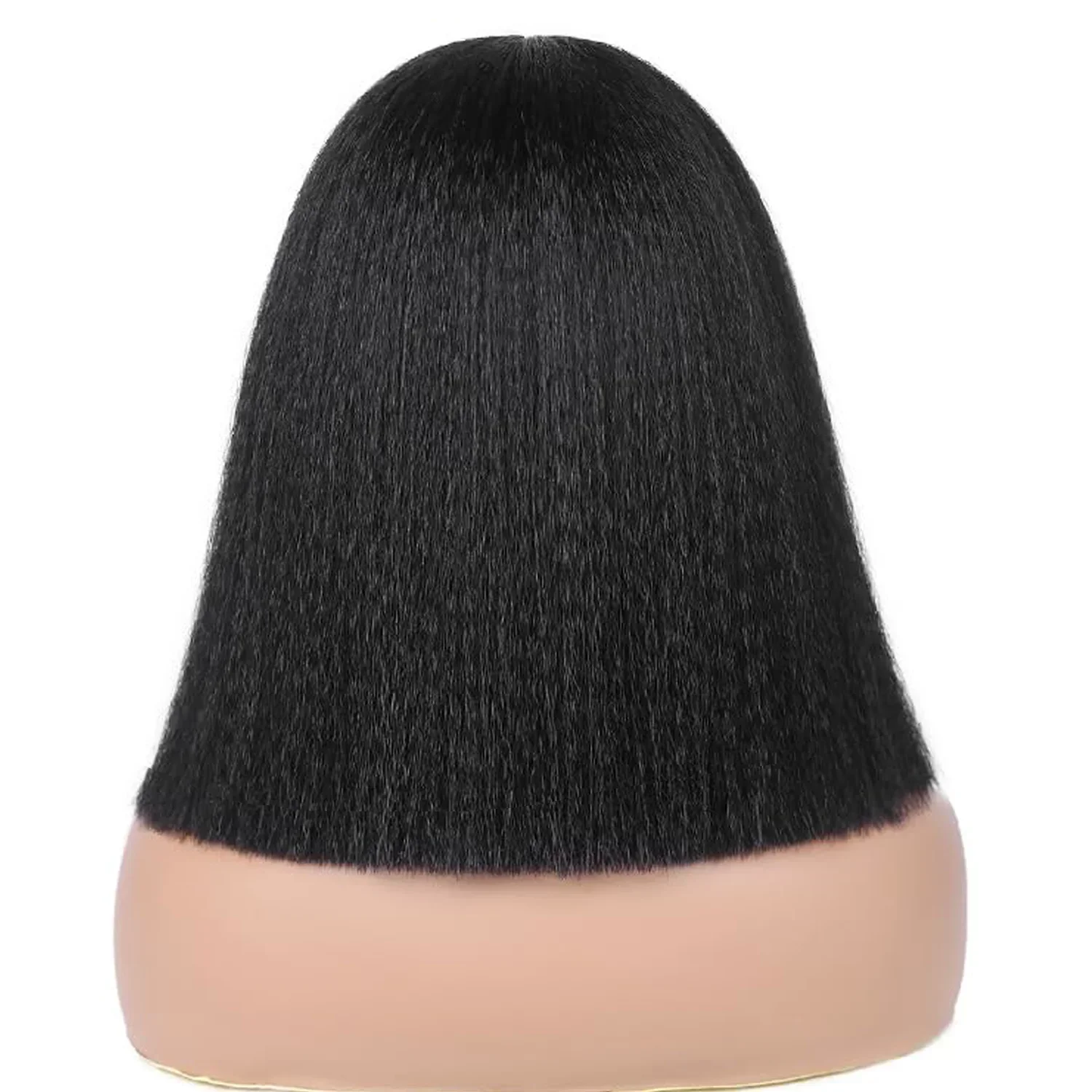 짧은 합성 야키 스트레이트 U 파트 가발 아프로 킨키 헤어 합성 U 파트 가발 여성용 블랙 킨키 스트레이트 합성 퍼프 헤어