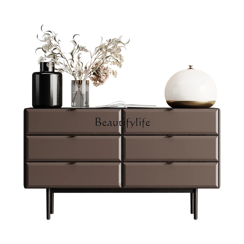 

Italian Style Light Luxury Living Room Storage Cabinet Wooden Furniture Solid Wood Entryway Cabinet