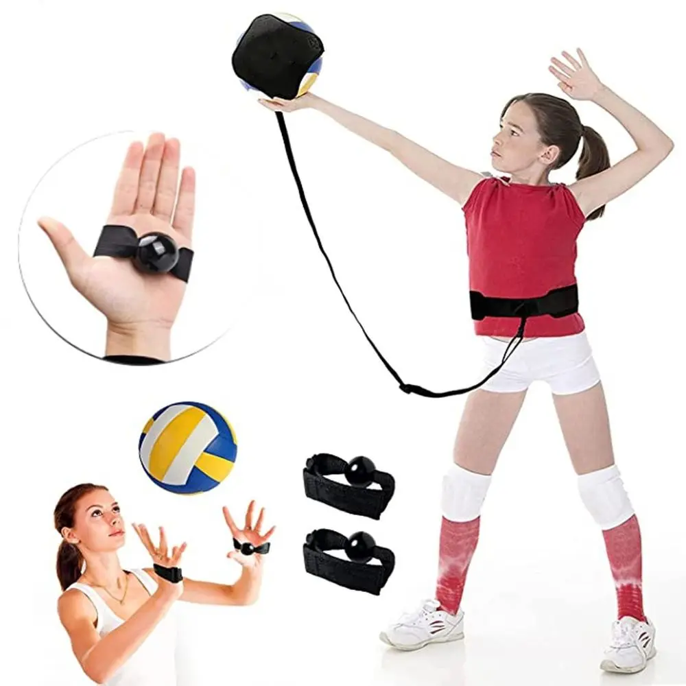 

1 Set Sports Practice Tool Volleyball Spike Trainer Serving Returns Football Kick Belt Elastic Soccer Training Aid