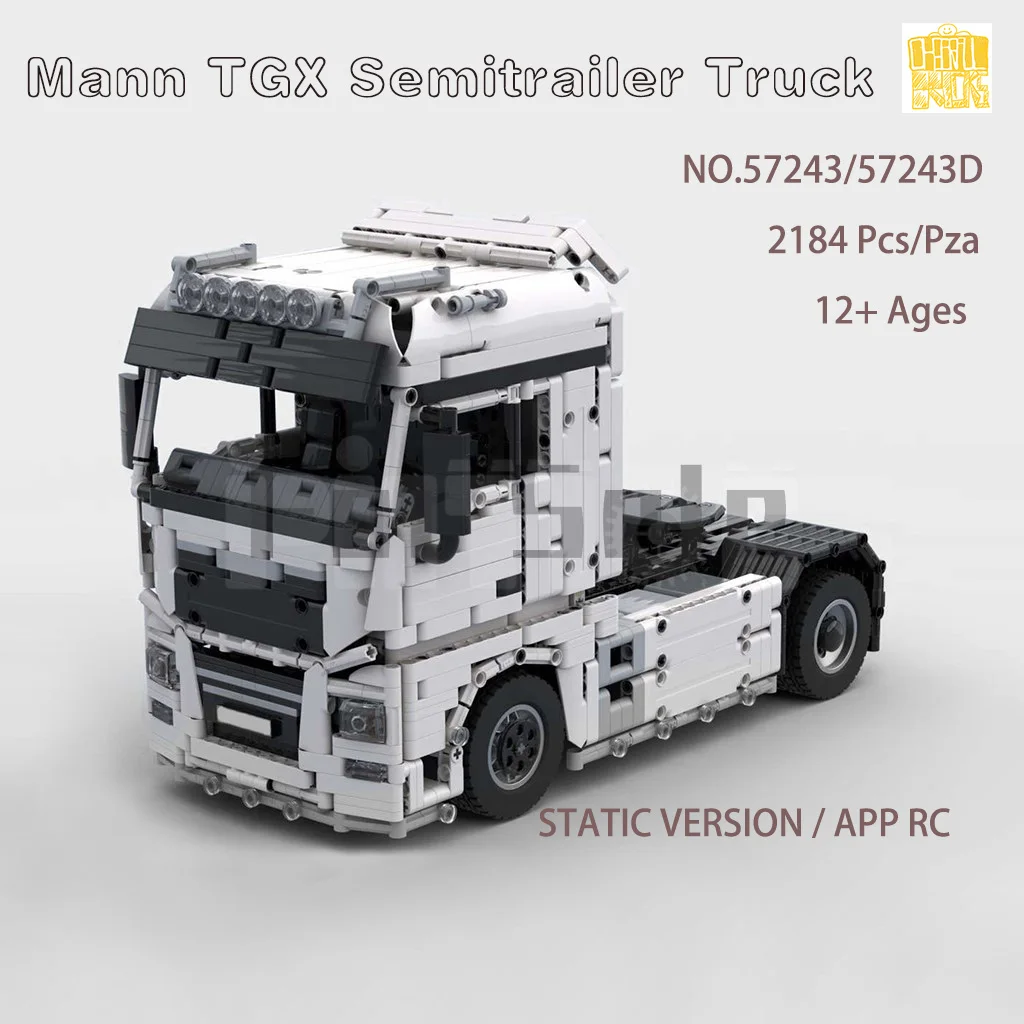 

Moc 57243 Mann TGX Semitrailer Truck With PDF Drawings LEGOin Building Blocks Bricks Kids DIY Toys Birthday Christmas Gifts