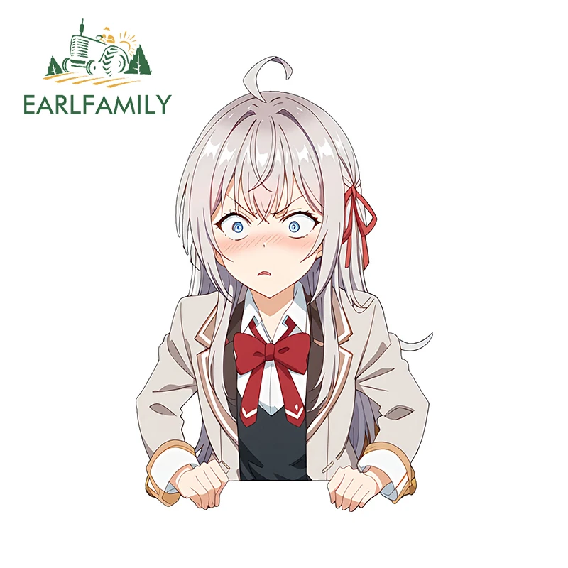 

EARLFAMILY 13 см наклейка на автомобиль Alya Probe Милая аниме девушка окна багажник Солнцезащитная наклейка холодильник фургон гоночный автомобиль Стайлинг