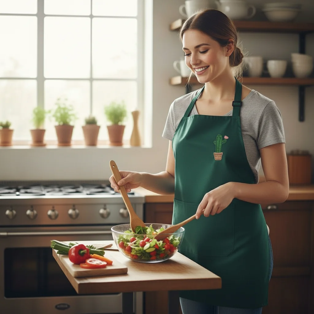 Personalized Women's Kitchen Apron for Woman Men Chef Work Apron for Grill Restaurant Bar Cafes Beauty Nails Studios Logo Design