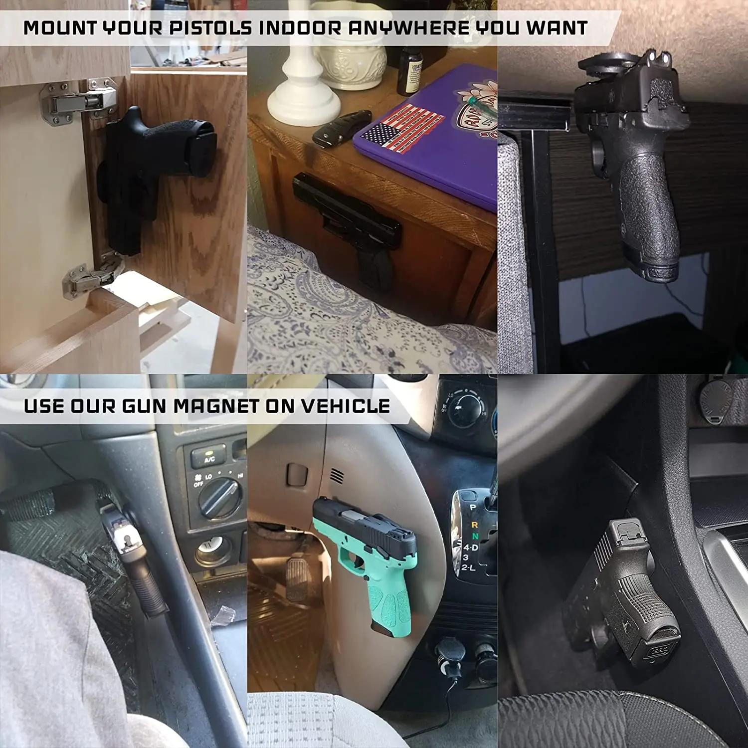 Tactical Pistol Portable Placement Magnetic Suction Tray Install The Strong Magnetic Suction Hanging Tray Car/ Room