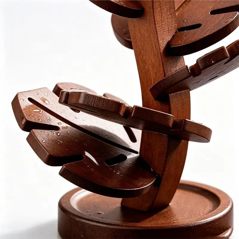AAAN-Kitchen Trivet Set With Storage Stand Tree Design For Hot Dishes For Cups Bowls Plates Teapots For Hot Pots Frying Pans