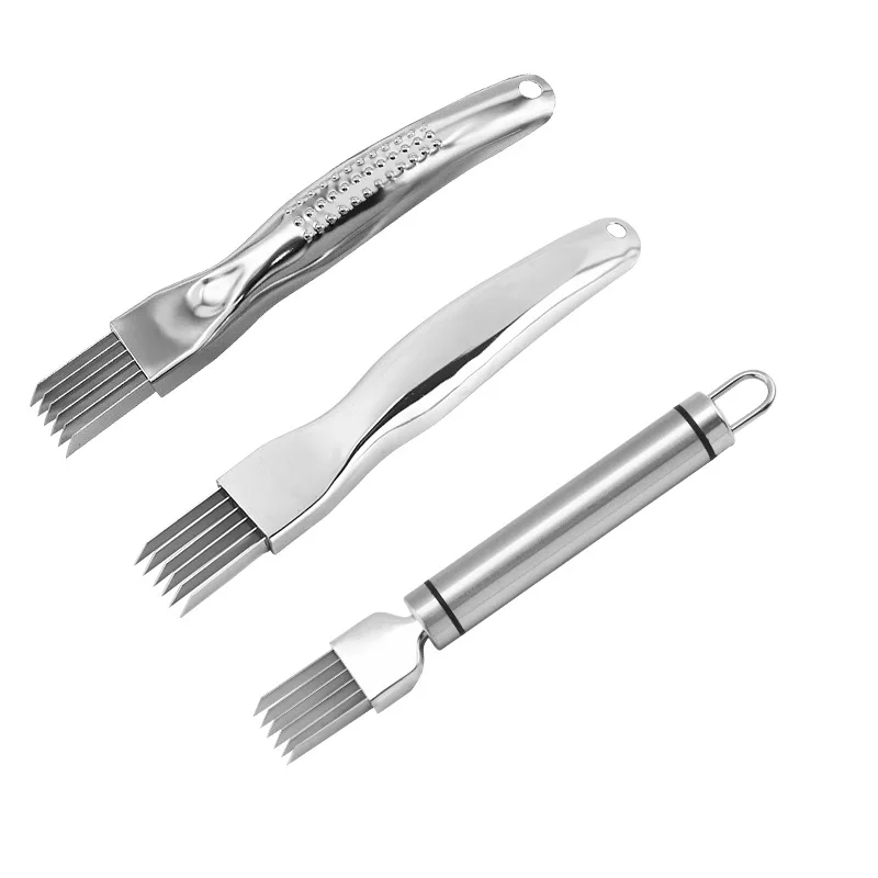 

Stainless Steel Onion CutterKitchen GadgetsShredderShredded Onion KnifeFactory Spot WholesaleCreative Onion Cutting Onion Knife
