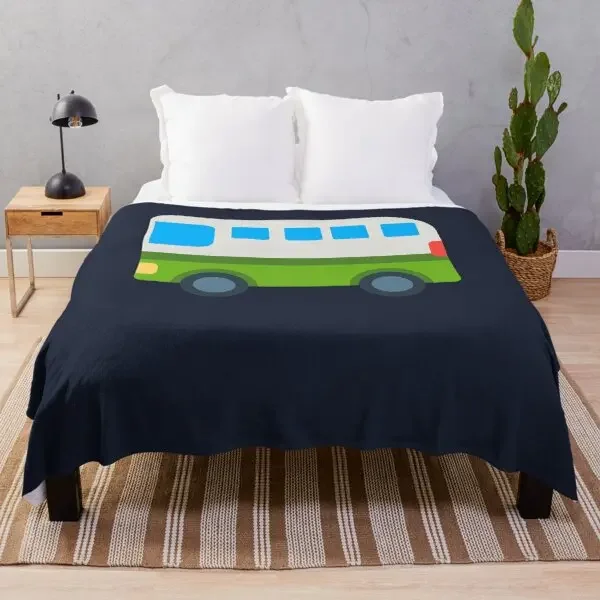 لطيف الكرتون حافلة نمط الفانيلا رمي بطانية الملك الملكة كامل الحجم سوبر لينة خفيفة الوزن الدافئة لمدرب السفر أريكة بطانية