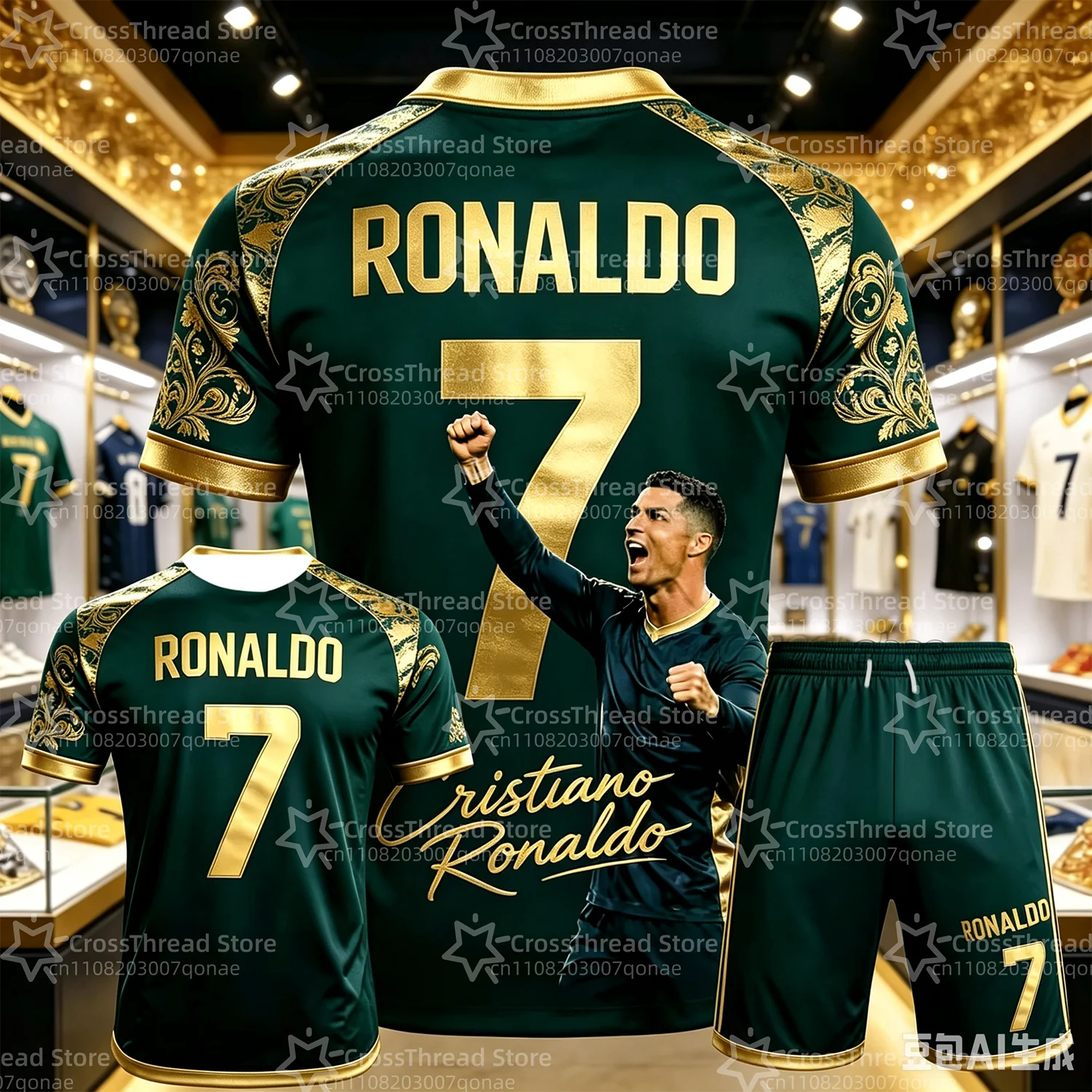 2026 Ronaldo N°7 Superstar du football Kit de match et d'entraînement Cadeaux pour fans Sports d'été T-shirts pour hommes et Ensemble de t-shirts pour hommes