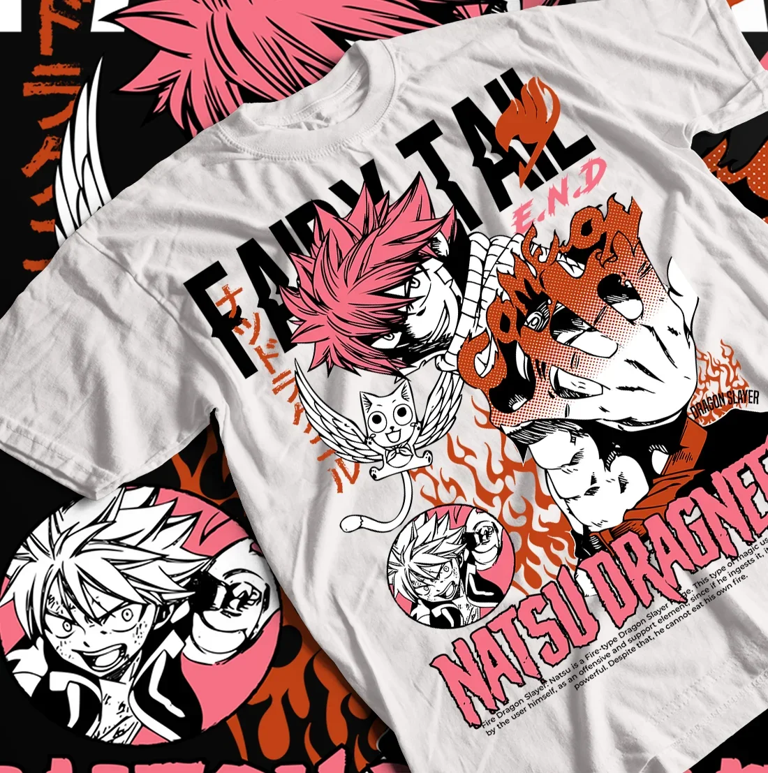 Fairy Tail T-shirt Gray Fullbuster Natsu Dragneel Girl Anime Gift Shirt All Size