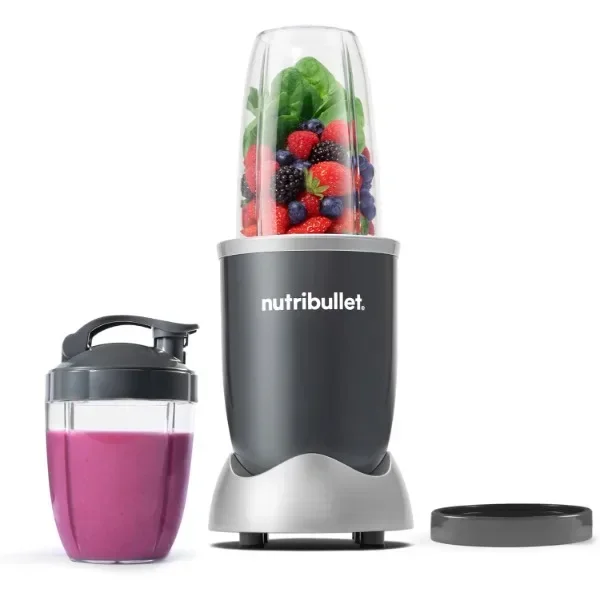 

NEW NEW nutribullet Personal Blender for Shakes, Smoothies, Food Prep, and Frozen Blending, 24 Ounces, 600 Watt, Gray, (NBR-0601