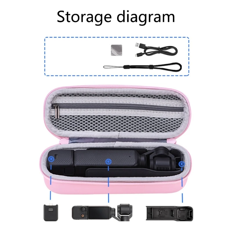 Funda protectora densidad para cámara POCKET 3, bolsa PU resistente a golpes y salpicaduras con correa para asa K1KF