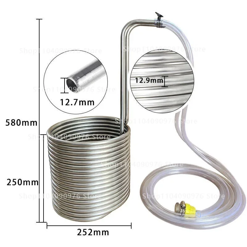 Home brewed beer 304 material stainless steel beer cooling coil cools down quickly