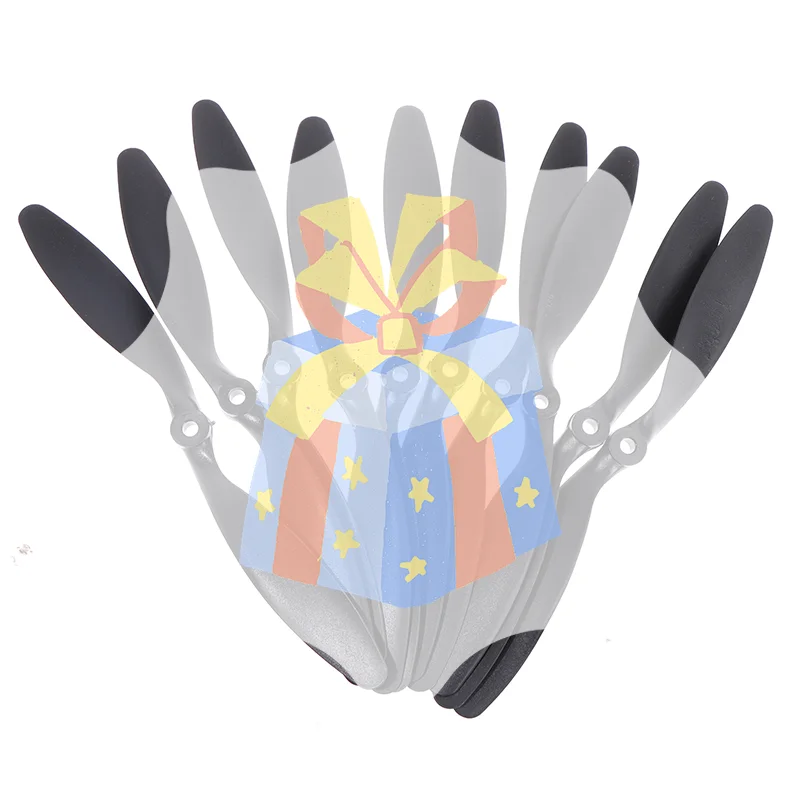 ใบพัด 10 ชิ้น ขนาด 8060 ทำจากใยแก้วไนลอน สำหรับเครื่องบินบังคับวิทยุและโดรน 8x6