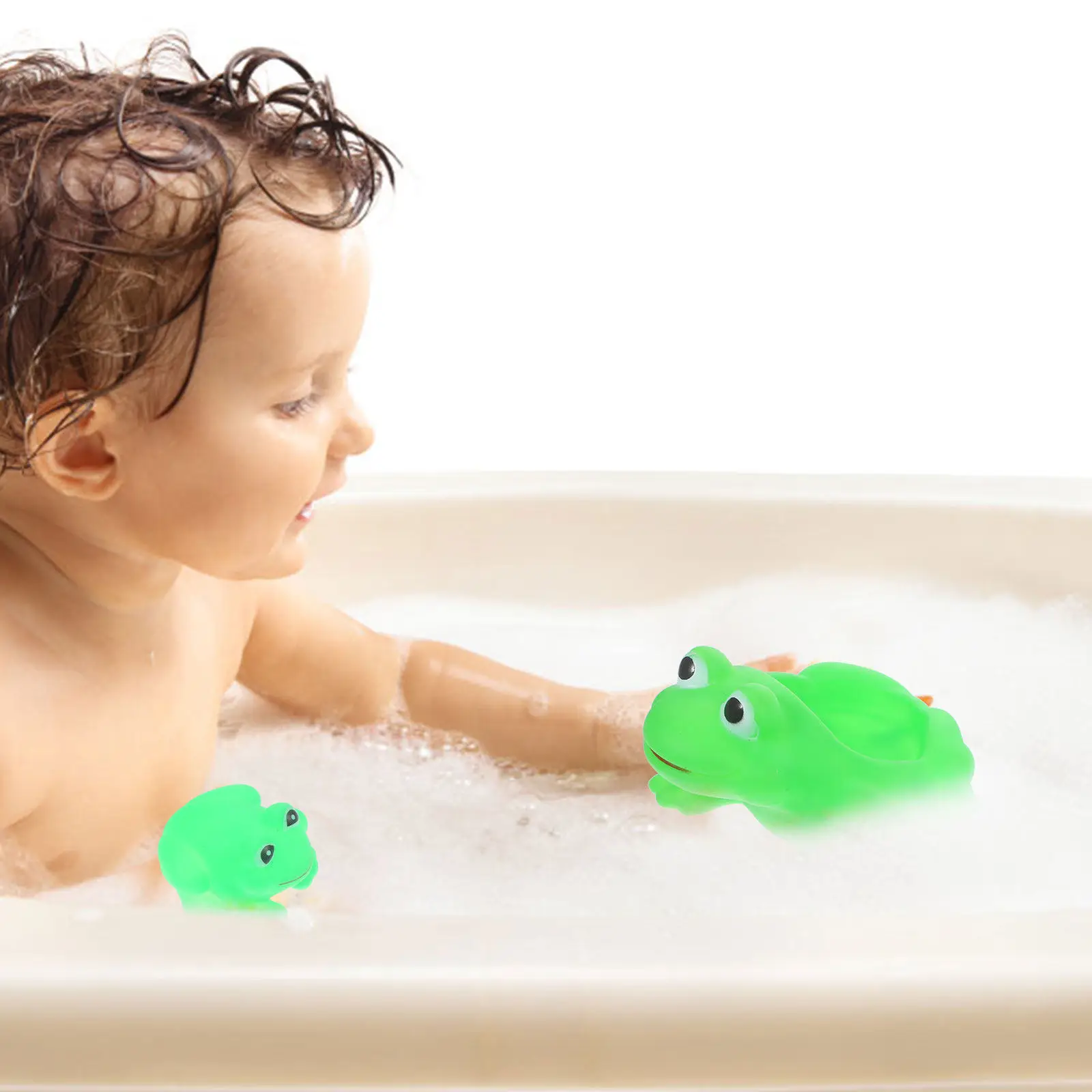 

Набор из 4 игрушек-лягушек для ванной: безопасные игрушки для душа и водных игр, декорации-лягушки для детей и малышей