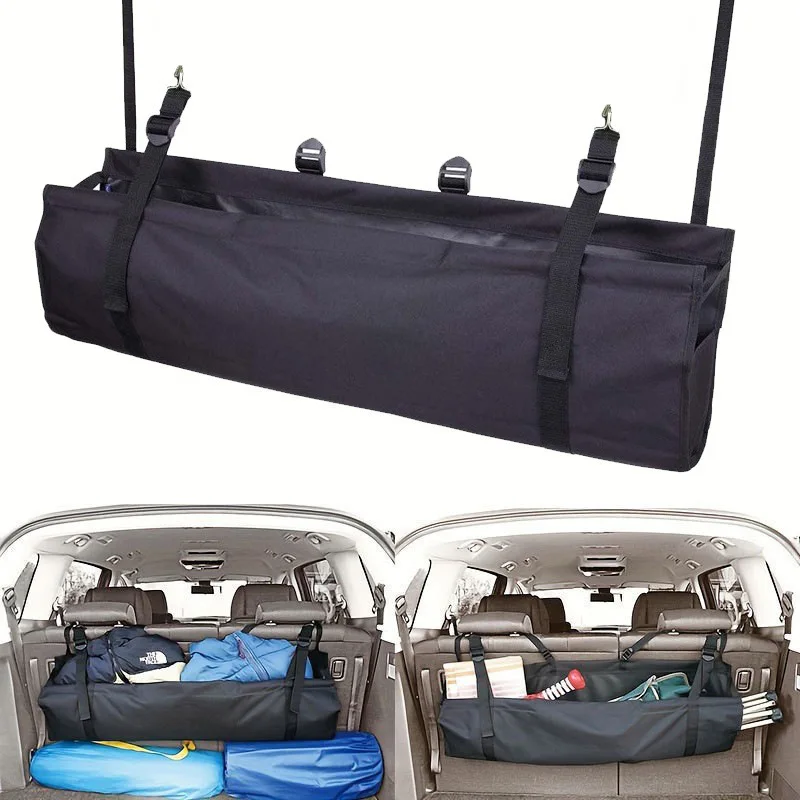 Car Trunk Organizer Oxford Seat Back Bag Large Capacity Multi Pocket Adjustable SUV MPV Interior Accessories Universal