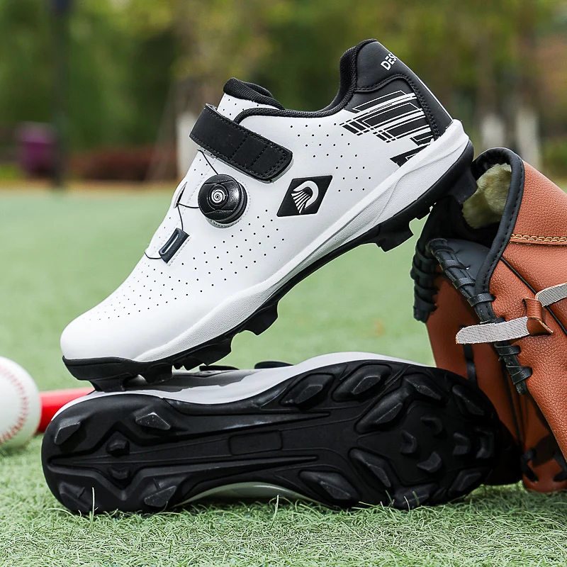 Men Baseball Shoes Long Spikes Training Softball Shoes Non-slip Cleats And Turf Softball Sneakers Beginners Baseball Sport Shoes