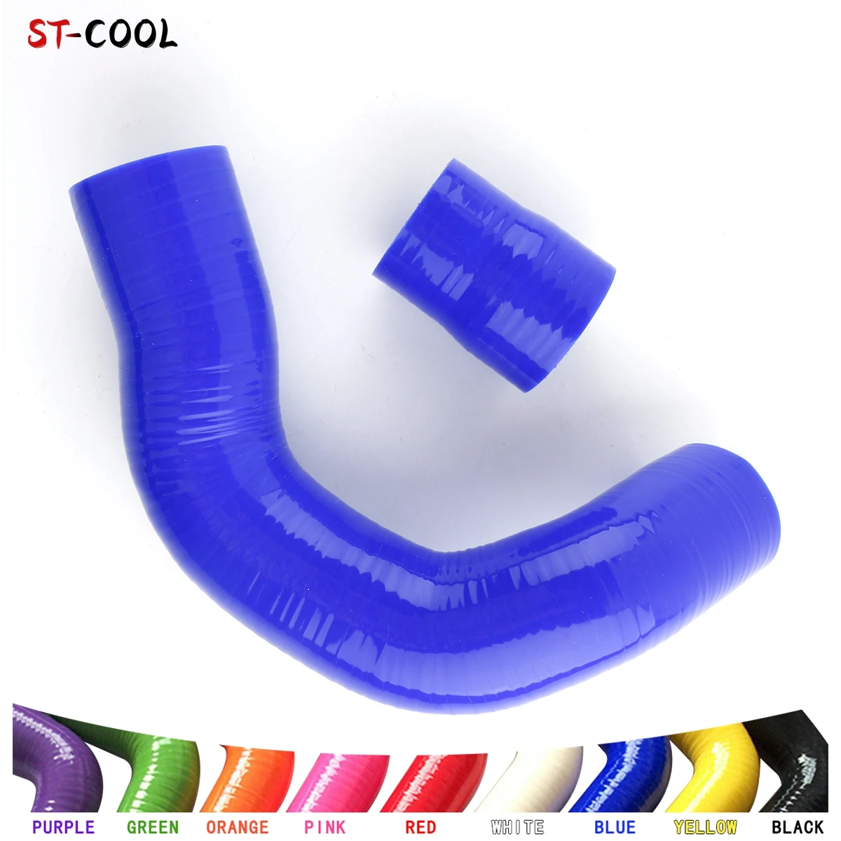 

For Volvo S60 V70 & "R" Hot Side Boost Coupler Lower Intercooler Silicone Hose Kit Piping Tube 2Pcs 10 Colors