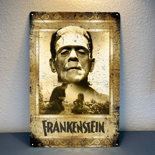 Frankenstein Retro Movie Metal Poster Tin Sign -  Collectable Plate
