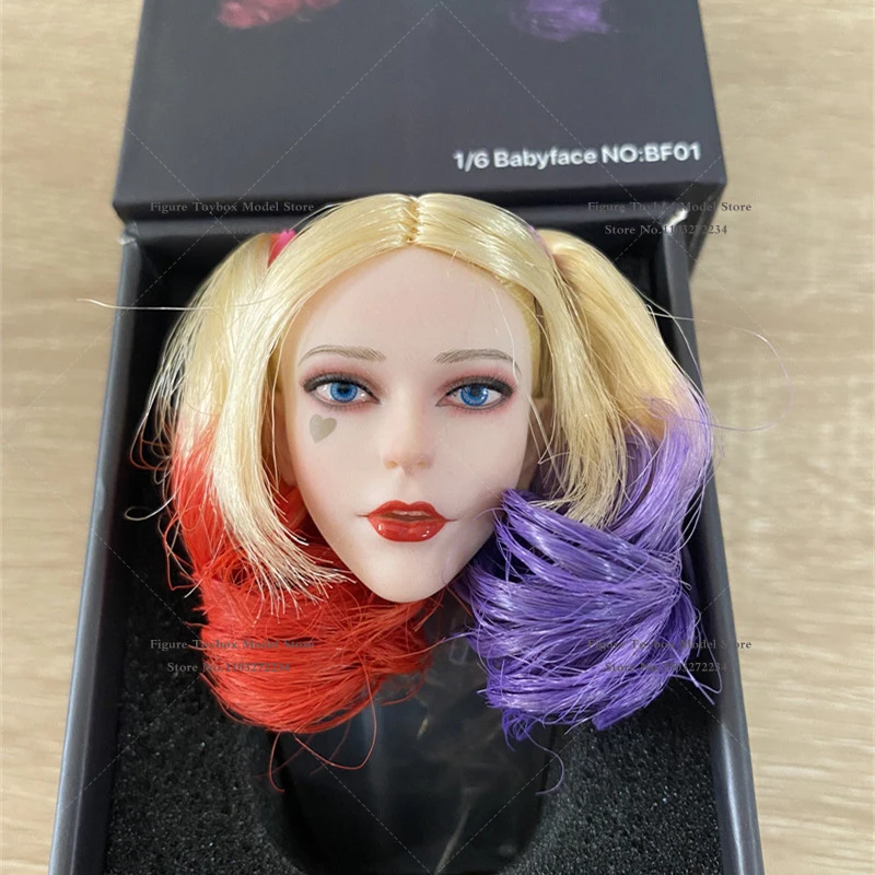 X-TOYS X-013 1/6 Joker Girl Red Black Clothes Set Accessory Mini Gold Sliver Baseball Bat Babyface BF01 BF02 Harley Quinn Head