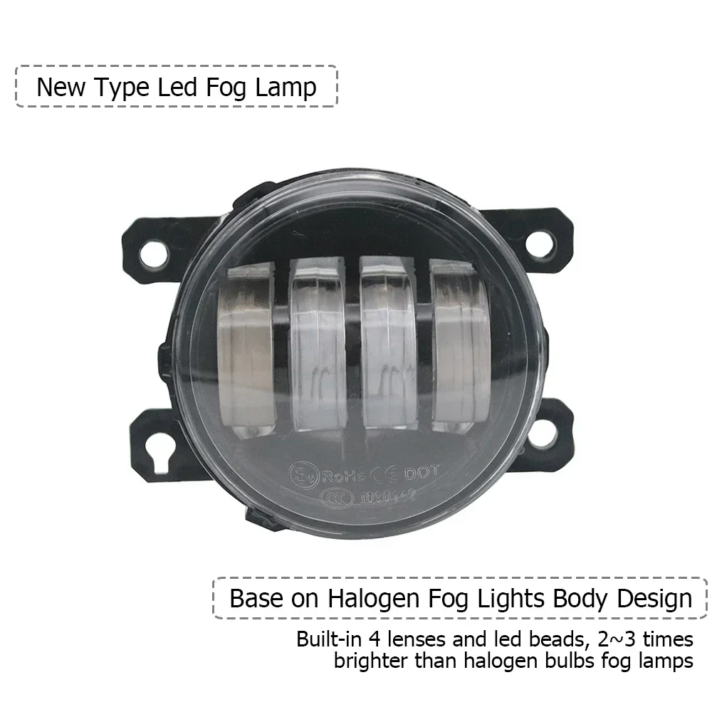 Lampu kabut rakitan Led PTF, lampu berkendara kabut untuk Citroen C4 II B7 Typ N 2010 2011 2012 2013 2014 2015 2016 2017 2018 ditingkatkan