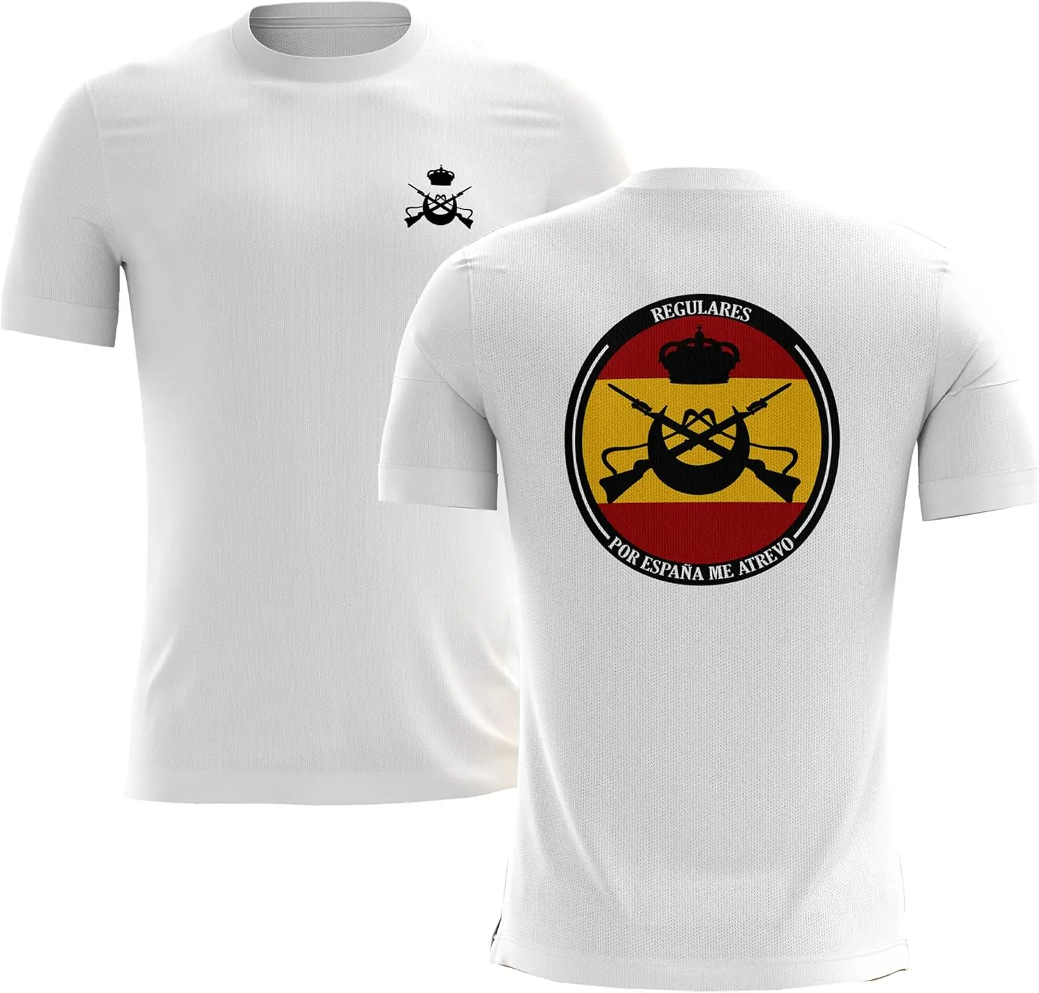 Camiseta de Regulares del Ejercito español. Short Sleeve Casaul 100% Cotton Shirt