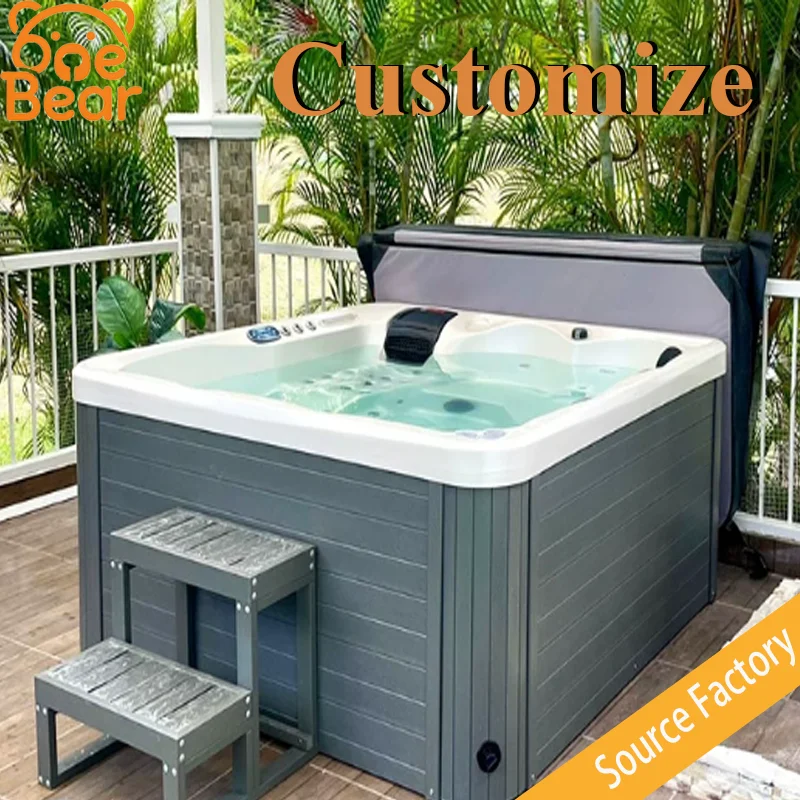 

Customizable outdoor thermostatic acrylic massage bathtubs, suitable for backyards, terraces, hotels, and other locations.