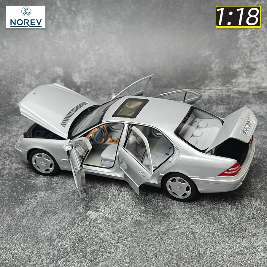 NOREV 1/18 FOR Benz S55 AMG W220 Butterfly Run 2000 vintage car model static display holiday gift collection