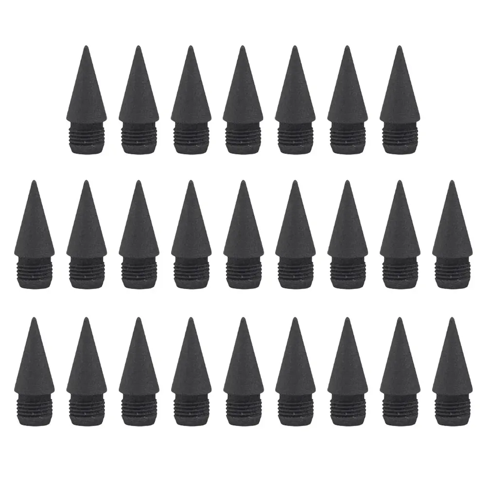 25Pcs Smooth Writing Pencil Nibs Inkless Refill Core for Journals Notebooks Long Retained Handwriting Everlasting Pencil