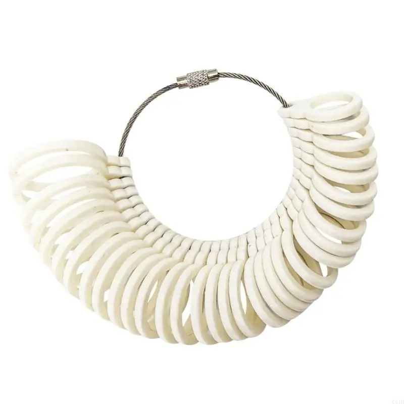 精密リング測定ツール ジュエリーサイジング用 5鮮やかなカラー コンパクトプラスチックテクスチャフィンガーゲージ レトロアクセサリー