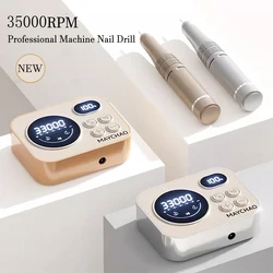 MAYCHAO New Portable 35000RPM Electric Nail Drill Machine Nail File Polishing Rechargeable Manicure Drill Nail Art Salon Tool