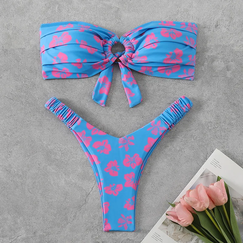 Bikinis sexis estampados, trajes de baño para mujer, traje de baño para mujer, ropa de baño Push Up, trajes de baño, conjunto de Bikini brasileño, ropa de playa, bañista para piscina