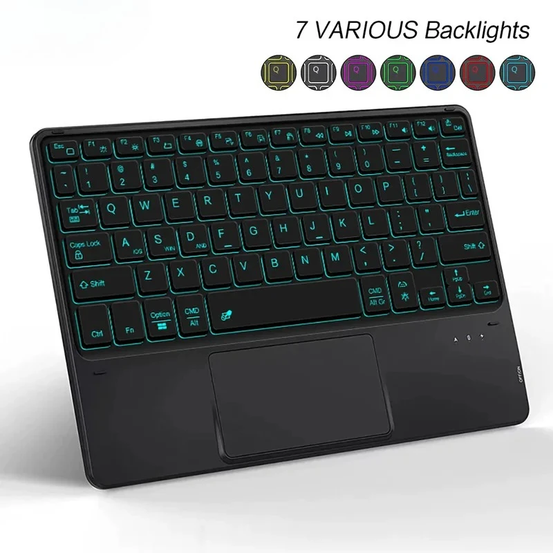

Backlit Bluetooth Keyboard with Touchpad For iPad 11th 2025 A16 Air 13 Air11 M3 2025 Pro 11 Touch Keyboard For Samsung A9 S10
