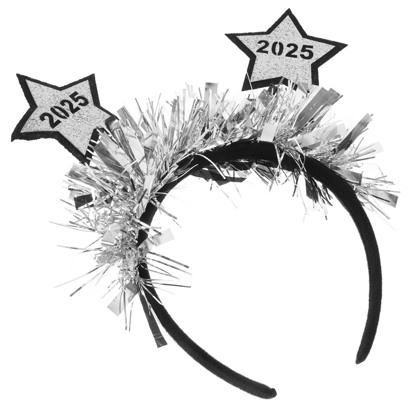 

Happy New Year Headband 2025 Glitter Star Headbands for Women New Year Party Hair Accessory Photo Props Glitter Headband
