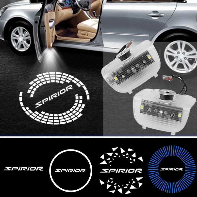 2PCS LED Car Door Welcome Lights for Honda Spirior Emblem 2009-2013 Shadow Projector Courtesy Ghost Logo Lamp Accessories