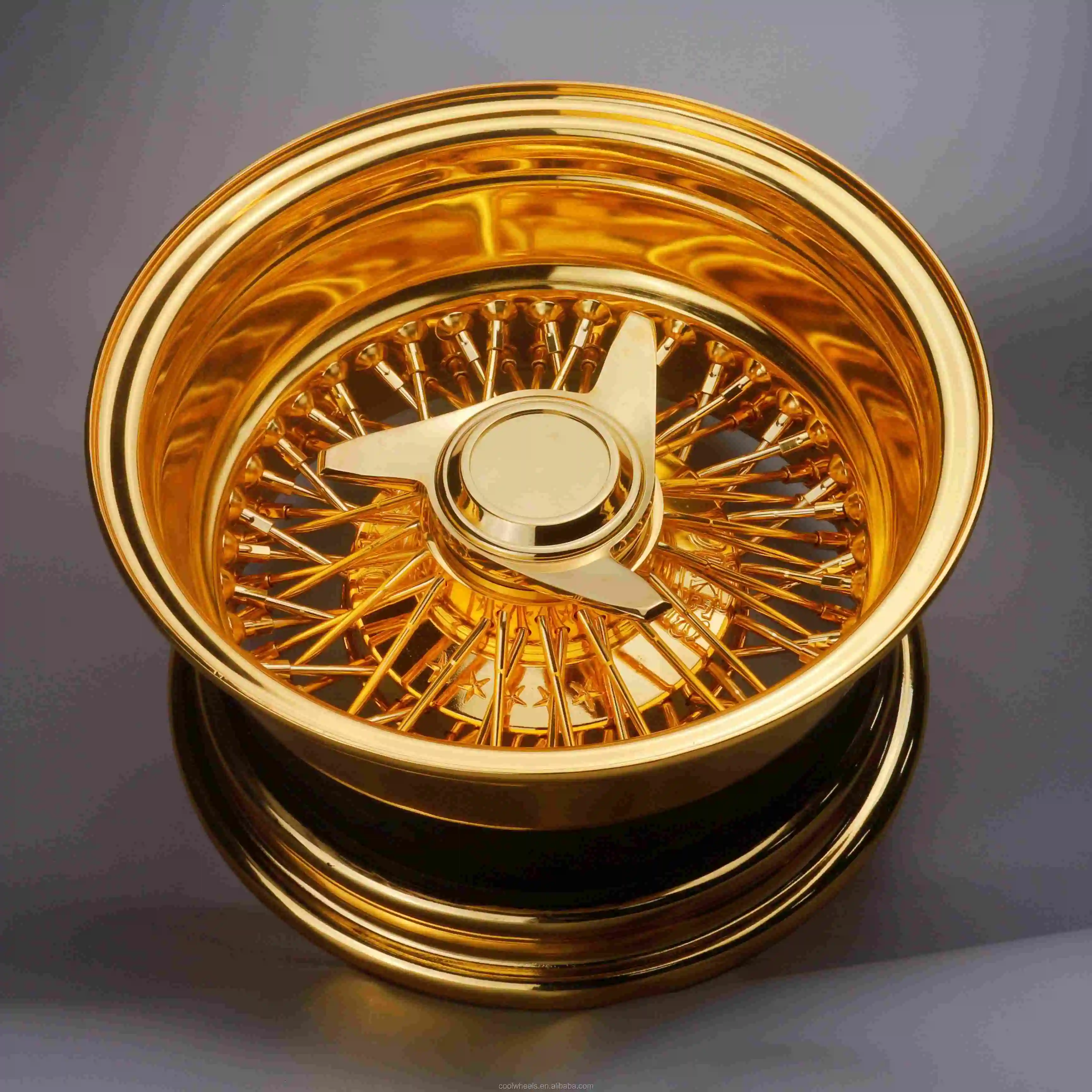 

Bku 18 19 20 22 24 26 Wire Wheels Inch Custom Spokes Lowrider Rims Chrome Passenger Car Rims for Chevy impala Cadillac Skylark
