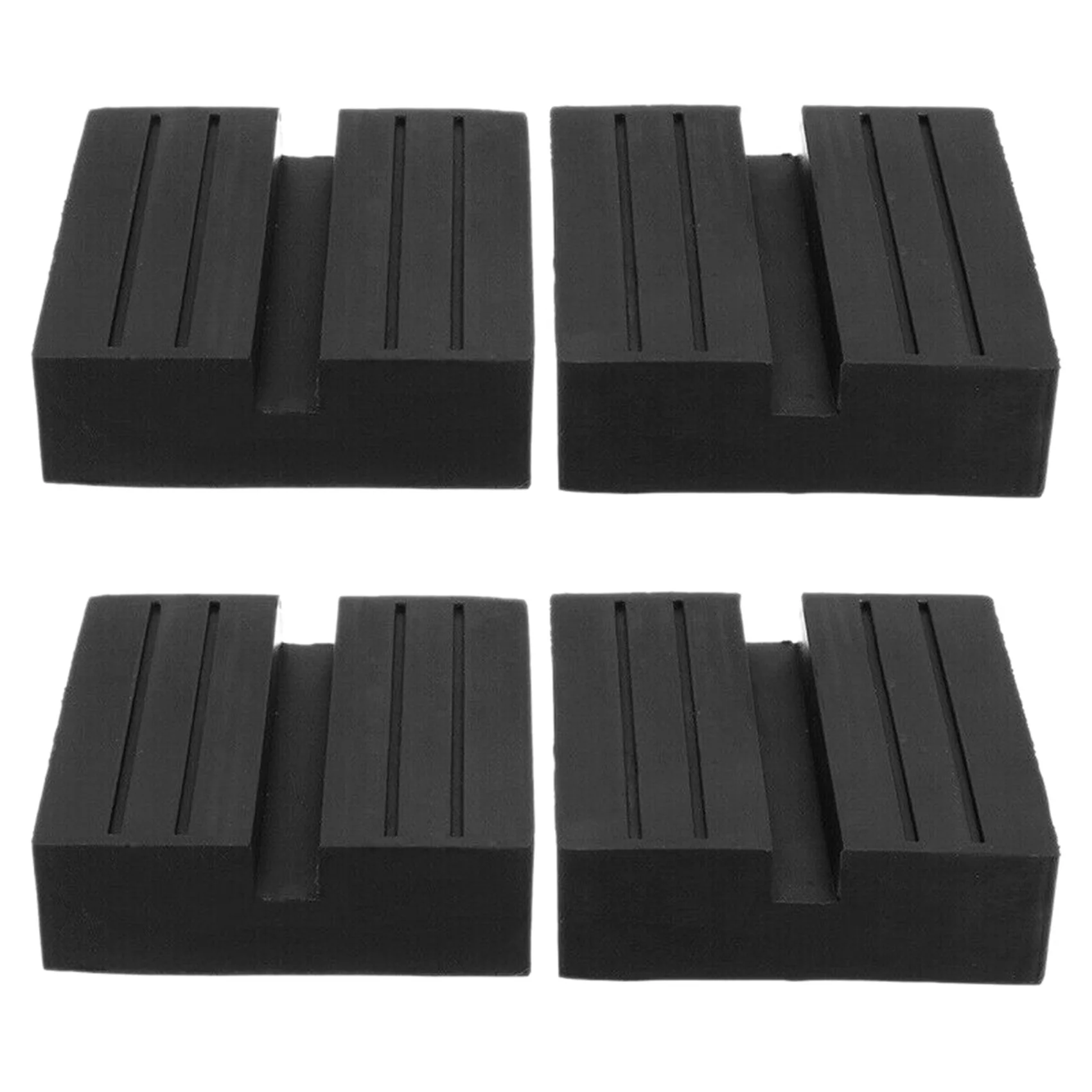 

4Pcs Universal Car Slotted Lift Trolley Jack Disk Block Rubber Pad Guard Adapter