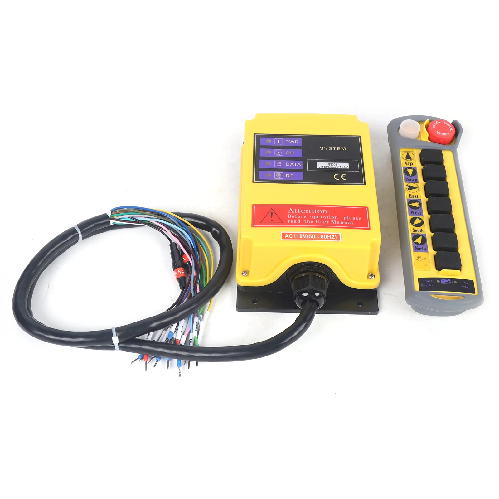 2 Speed 6 Channel Electric Hoist Crane Radio Remote Control System 2 Transmitter