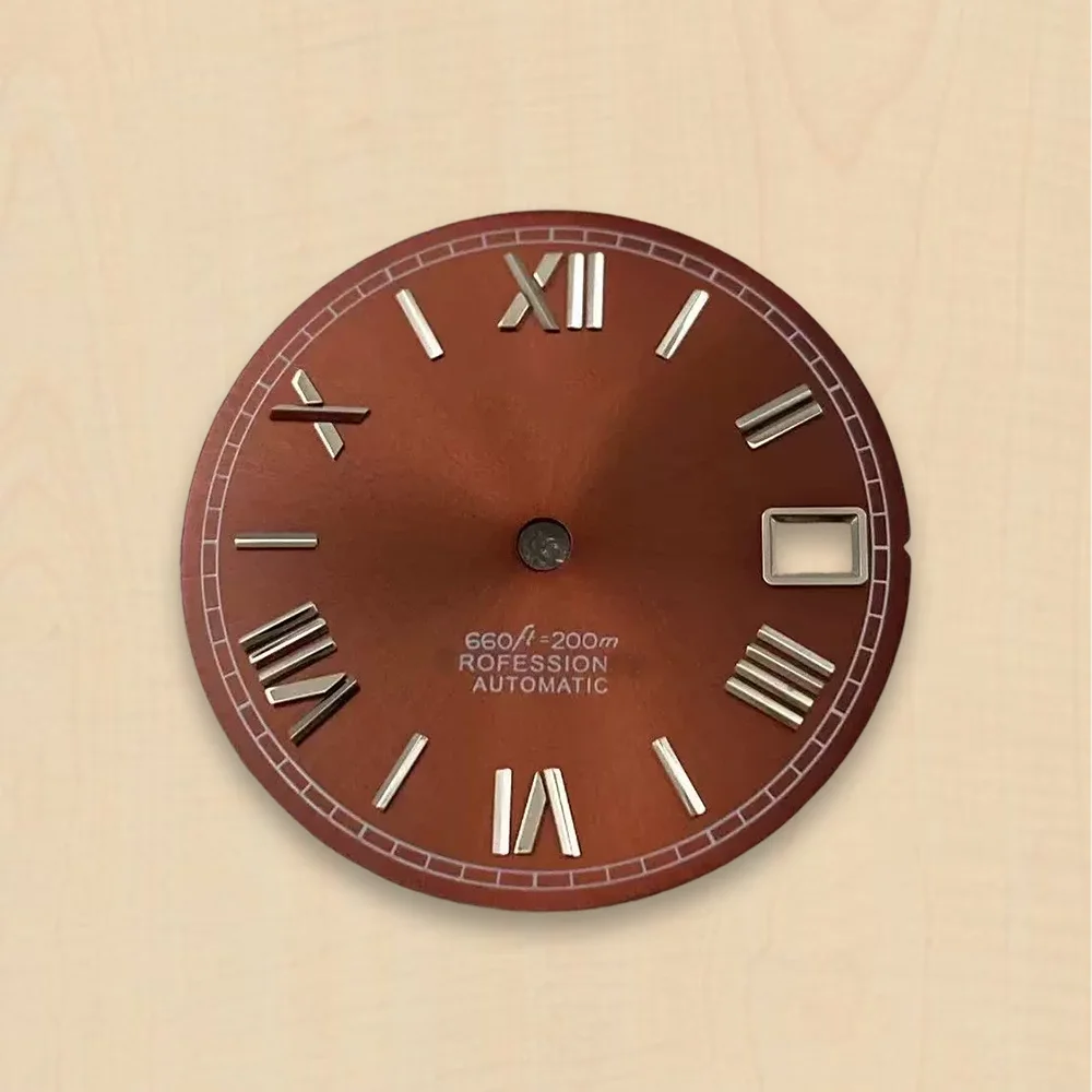 Sunburst Dial Roman numerals 28.5mm S Dial Fit NH35 Japanese Automatic Movement Sunray Dial nh35 Watch Modification Accessories