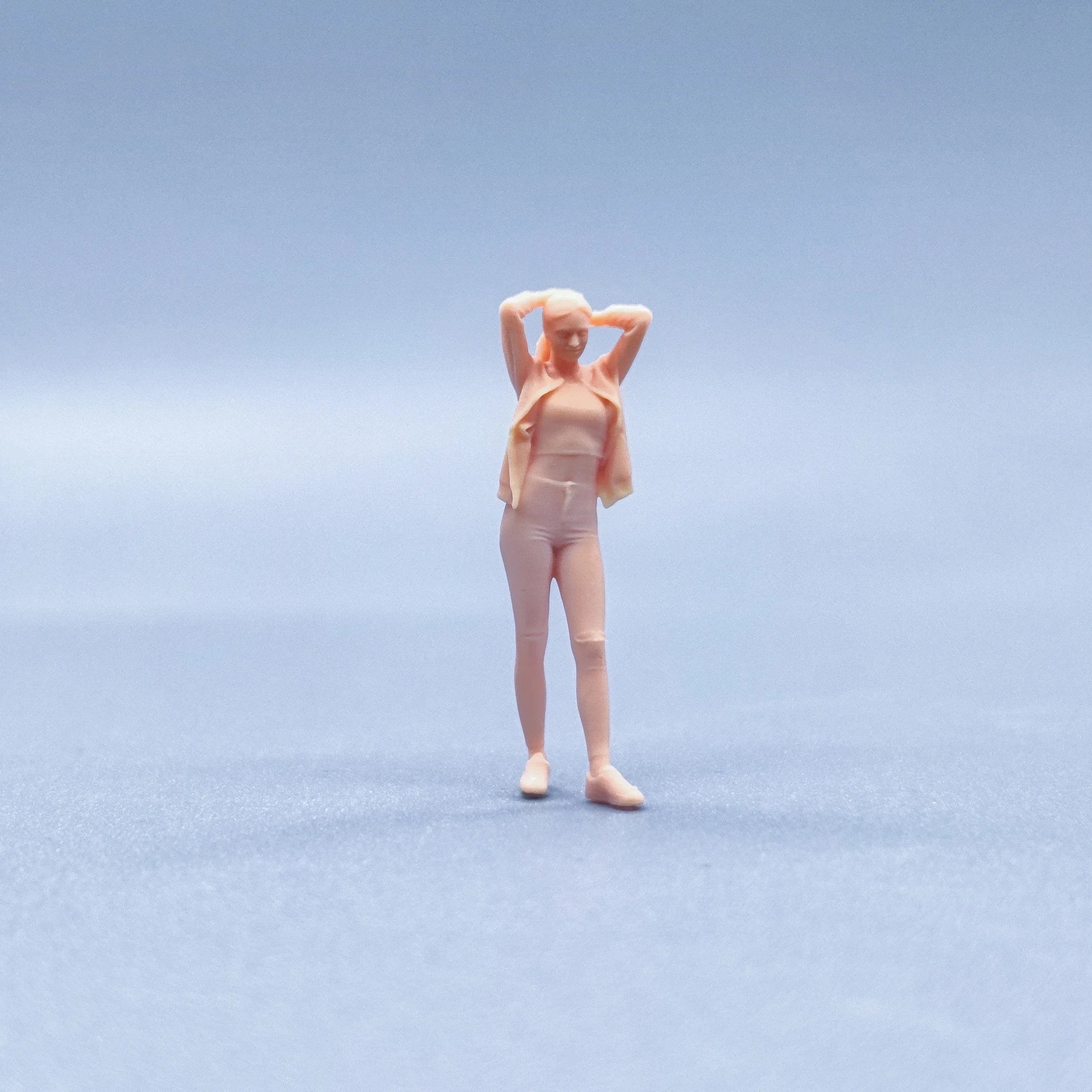 Figuren Maßstab Modell Harz lange Beine gebunden Haar Mädchen ungefärbte Miniaturen Diorama hand bemalt v831