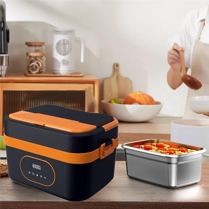 Electric Heated Lunch Box Rechargeable Portable Self-Heating Lunch Box Food Warmer 1.5L Container For Outdoor Office