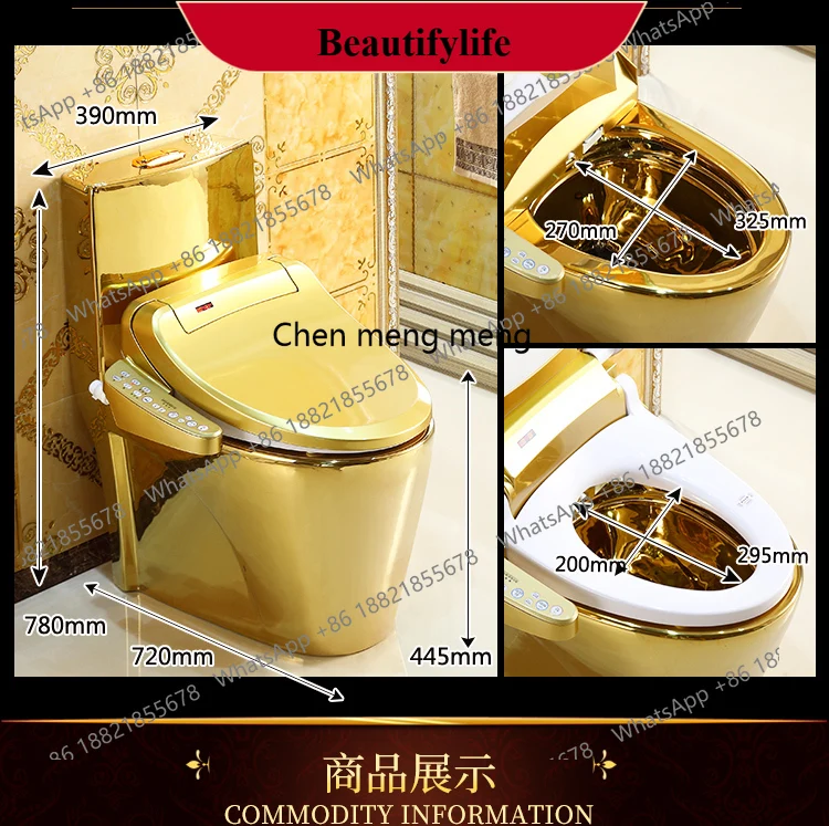 

AB02 No water pressure smart golden toilet multi-function toilet toilet fully automatic drying and instant heating