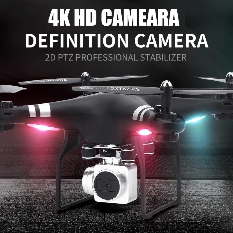 Camera Drone FPV 4K WIFI Real Time Video Helicopter 2.4G Altitude Hold Headless One Key Return RC Quadcopter Toys For Children