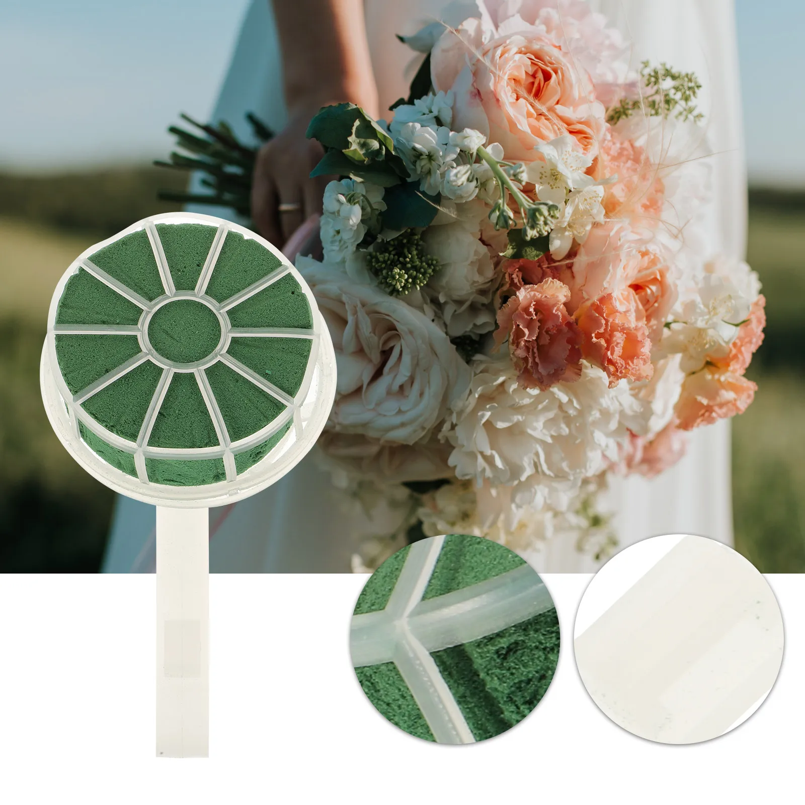 

Wedding Flower Stand Diy Bouquet Holder Bridal Floral Handle Supplies Phenolic Resin Holders for Bride