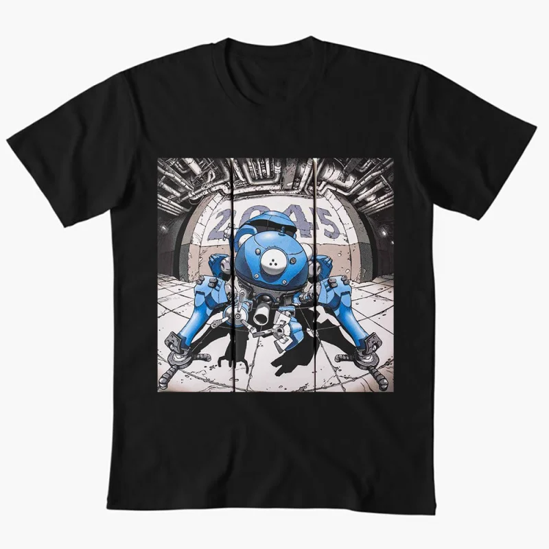 

Ghost in the Shell Stand Alone Complex Anime T Shirt 0611 Cyberpunk Tachikoma Graphic Tee Sci-Fi Y2K clothes US Size Top S-6XL