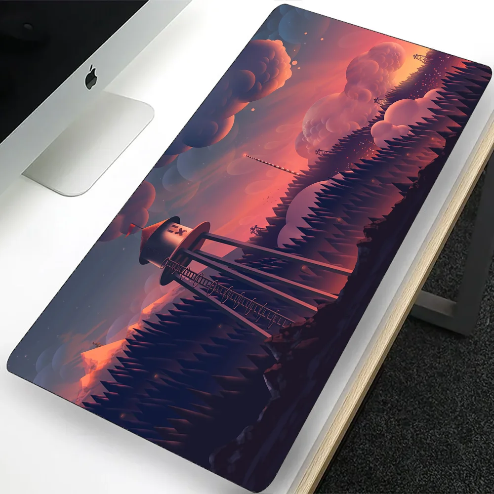 Deep Forest Sunset Large Gaming Mouse Pad Computer Mousepad PC Gamer Laptop Mouse Mat Office Mausepad XXL Keyboard Mat Desk Pad