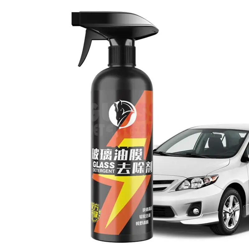 

Car Windshield Oil Film Cleaner 500ml Glass Oil Film Stain Remover Streak-Free Glass Stain Eliminator Glass Film Removal