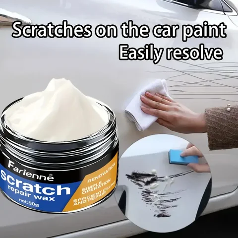 Fast Acting Car Scratch Repair Wax - Professional Paint Restorer for Minor Scratches, Easy Car Care Solution