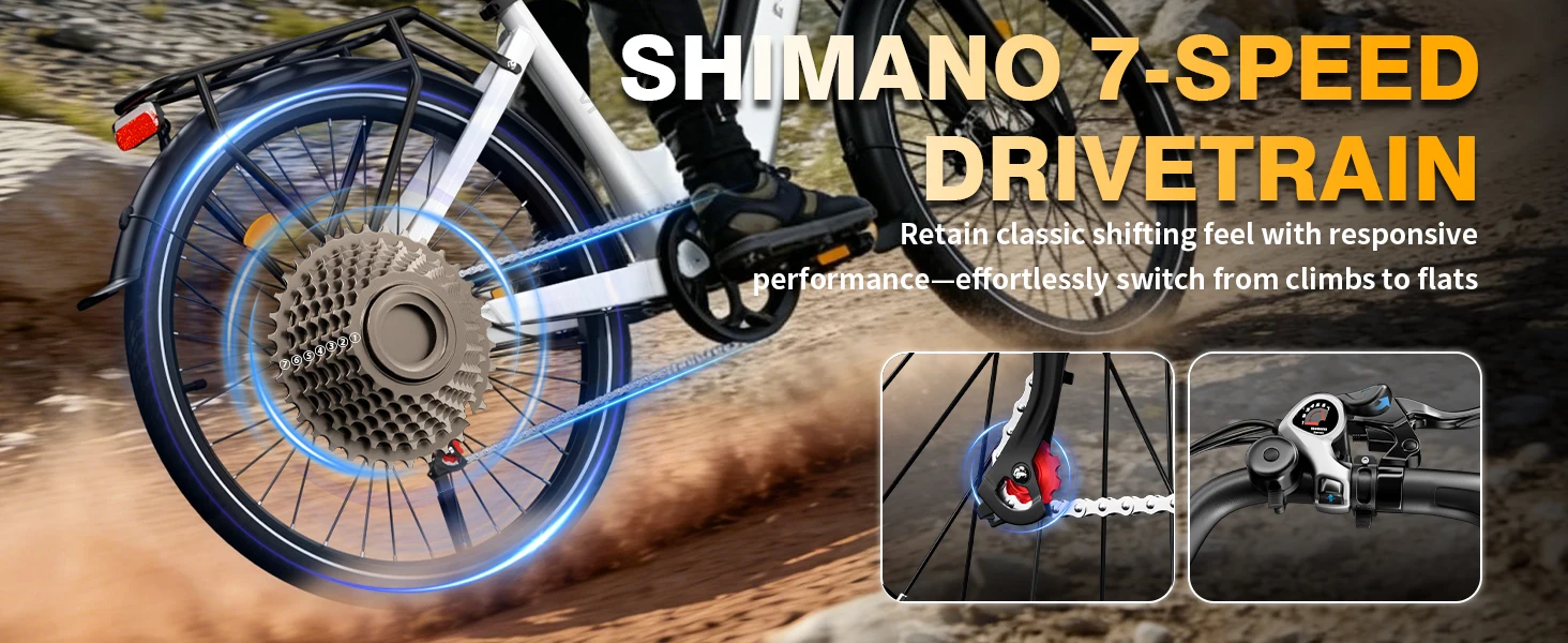 E-Bycco V1 Elektrofahrrad 250W/500W Motor 36V15.6AH Abnehmbarer Akku Erwachsenen-Pendlerfahrrad 28 Zoll Reifen Höchstgeschwindigkeit 45KM/H E-Bike mit Korb – Detail 9