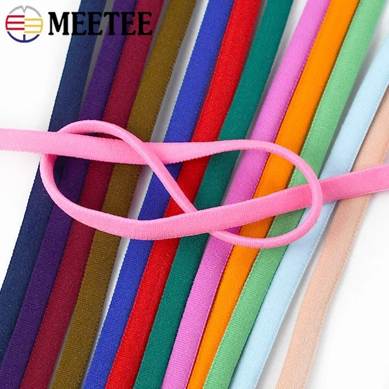 5/10/20Meters Elastic Band 3/5mm Colored Polyamide Rope Decor Rubber Tape Oil Core Hair Ring Stretch Ropes Sewing Accessories