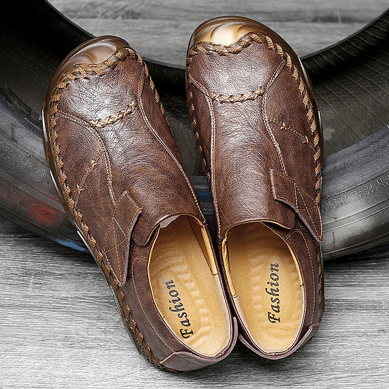 

Мужские лоферы с плоской строчкой, удобная дышащая повседневная мужская обувь, размеры 38-47