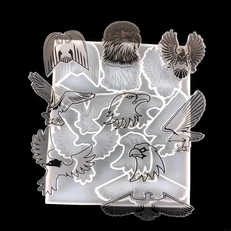 Silicone Keychain Moulds Pendant Molds Eagle Shaped Hand-Making Jewelry Tools Keychain Decorations for Pendant Keychains